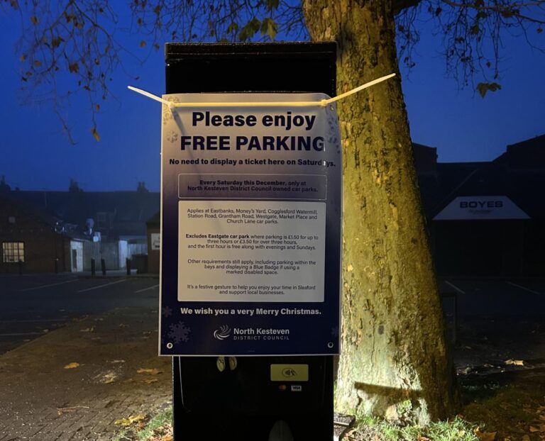 Sleaford: Free parking every Saturday through December