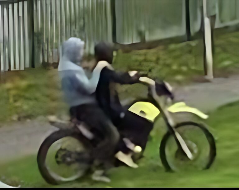 Image of motorbike riders released after windows damaged